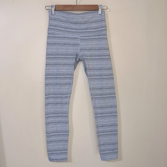 Gray Striped Leggings - Picture 1 of 3